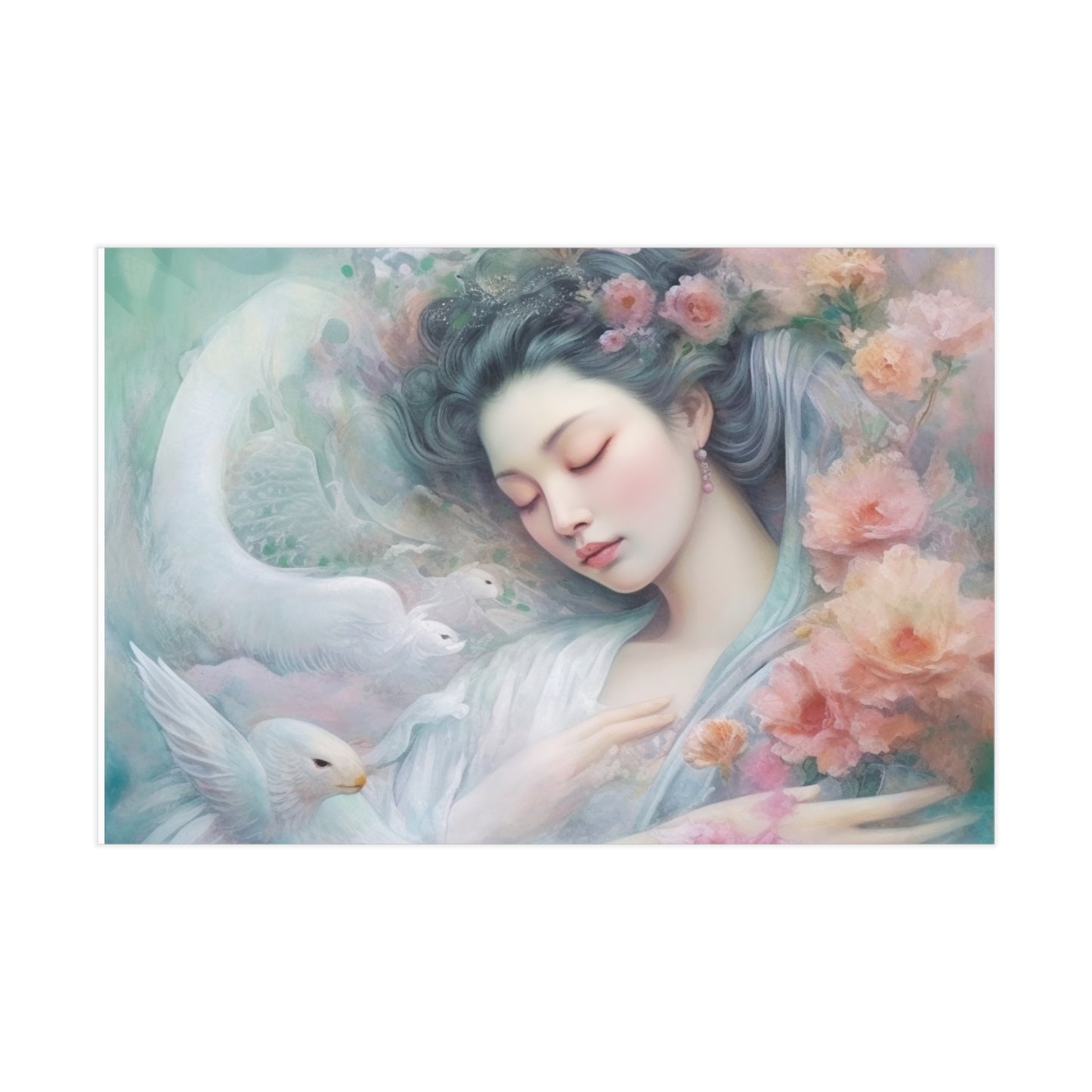 Quan Yin Poster - Goddess of Compassion, Spiritual Art Print, Guan Yin Wall Decor Paper products   