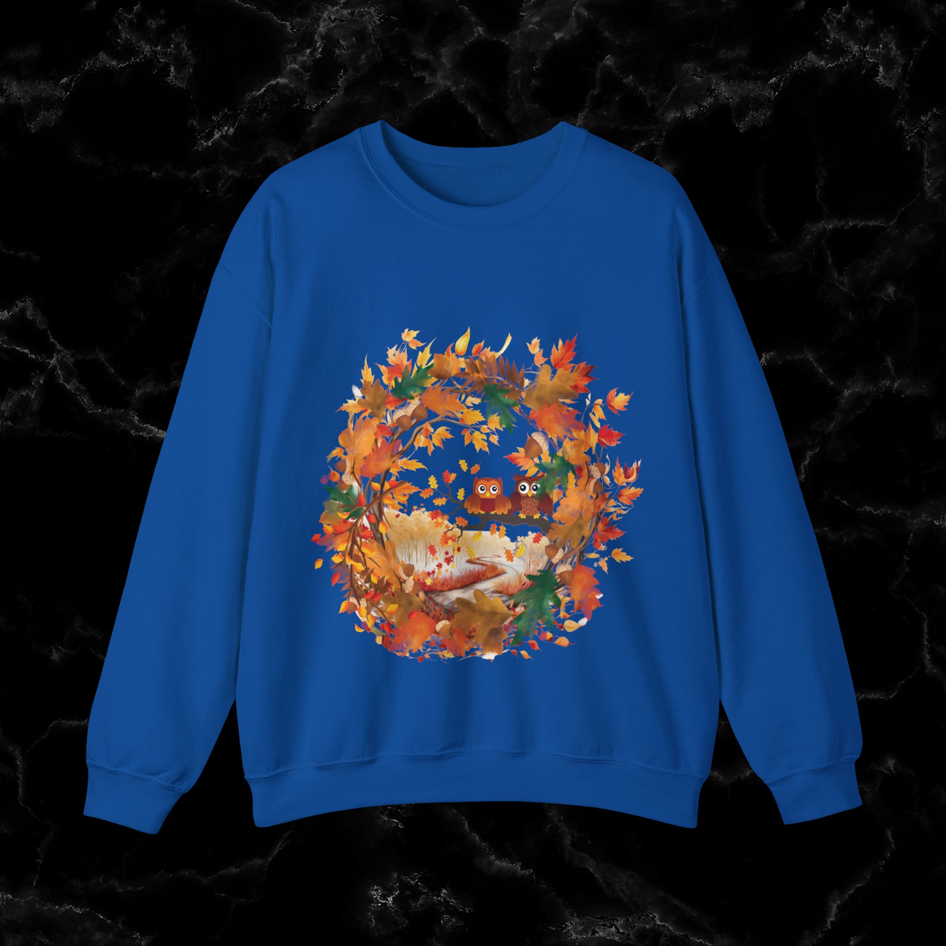 Hello Autumn Sweatshirt | Fall Design | Fall Seasonal Sweatshirt | Autumn Cottagecore Sweater Sweatshirt S Royal 