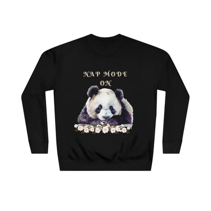 Lazy Panda Nap Mode Sweatshirt | Embrace Cozy Relaxation | Panda Lover Gift - Cozy Sweatshirt Sweatshirt Black S 