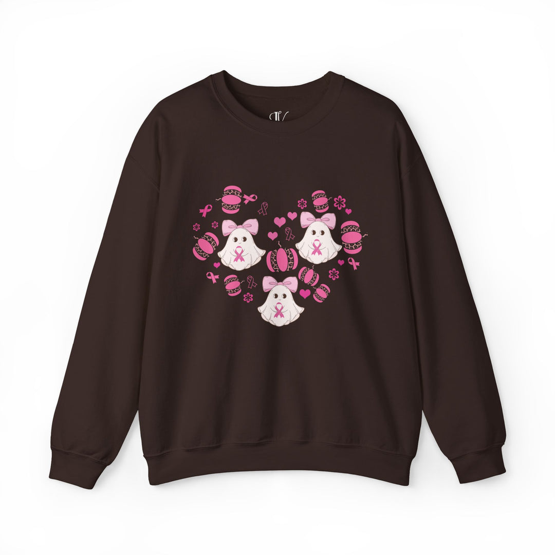 Ghosts and Pumpkins Breast Cancer Support Sweatshirt