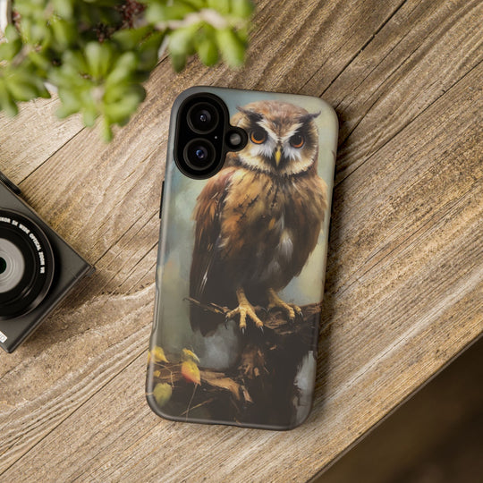 Phone Case Wise Owl Nature Minimalist Phone Case Printify iPhone 16 Plus Matte