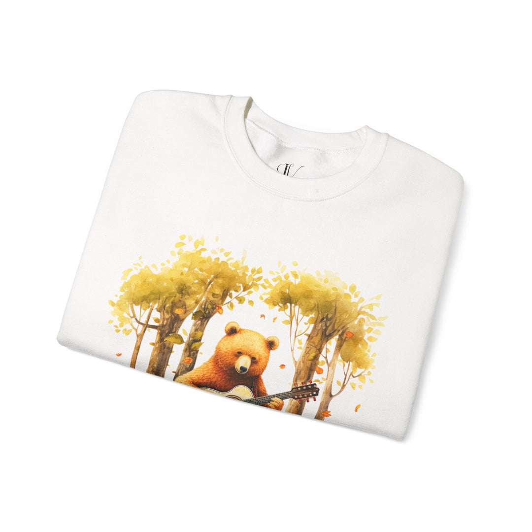 Bear Whimsical Crewneck Sweatshirt Sweatshirt Printify