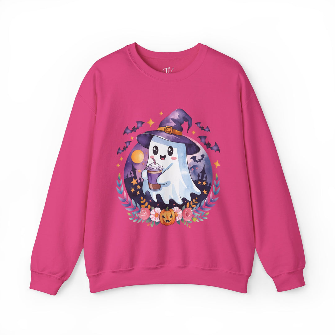 Cute Ghost With Ice Caffe Halloween Sweatshirt