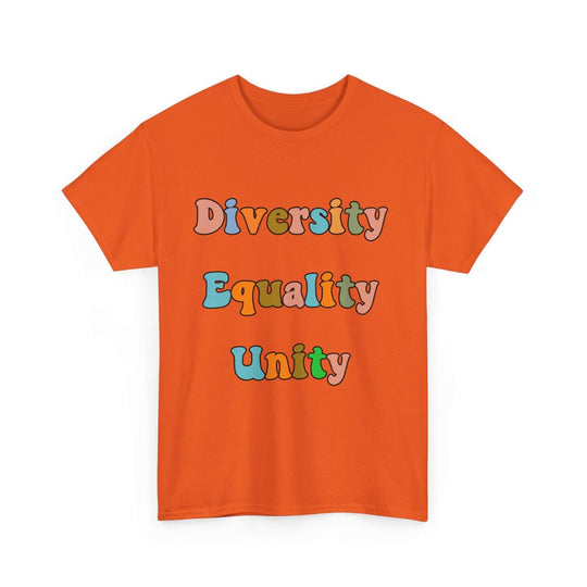 Diversity Equality Unity T-Shirt — Unity Day Anti-Bullying & Equal Rights Tee T-Shirt Printify Orange S