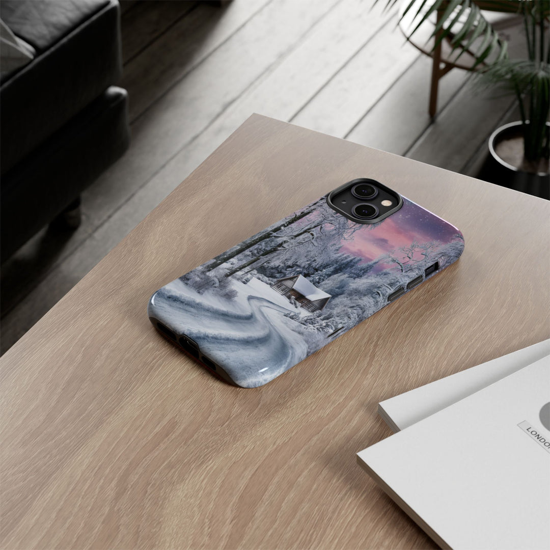 Phone Case - Winter Cabin Phone Case Printify iPhone 14 Plus Glossy