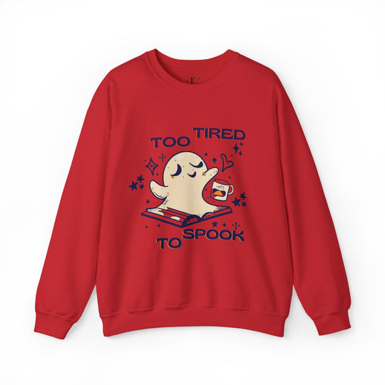 Hauntingly Bookish: Ghost Reader Sweatshirt Sweatshirt Printify S Red