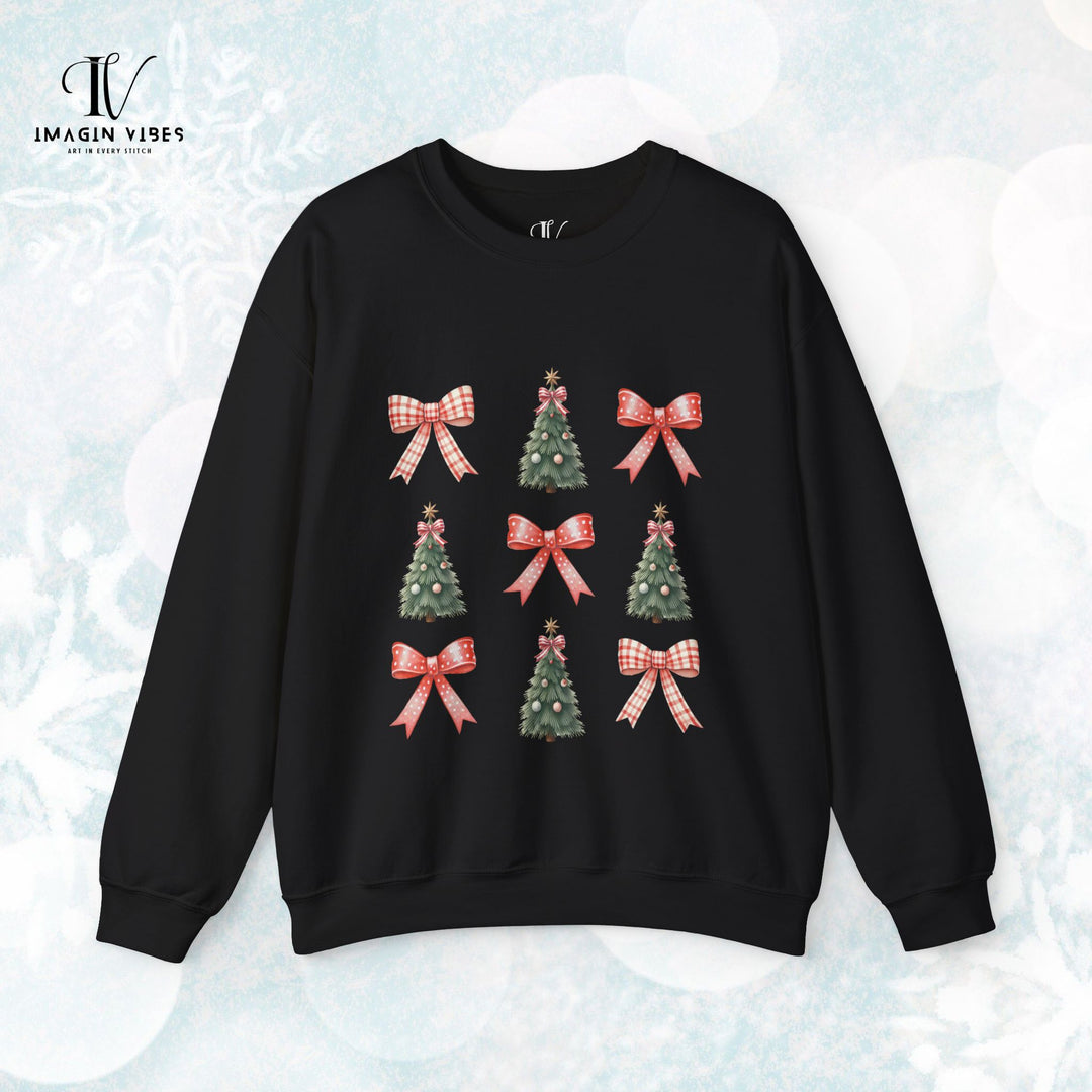 Coquette Bow Christmas Tree Sweatshirt