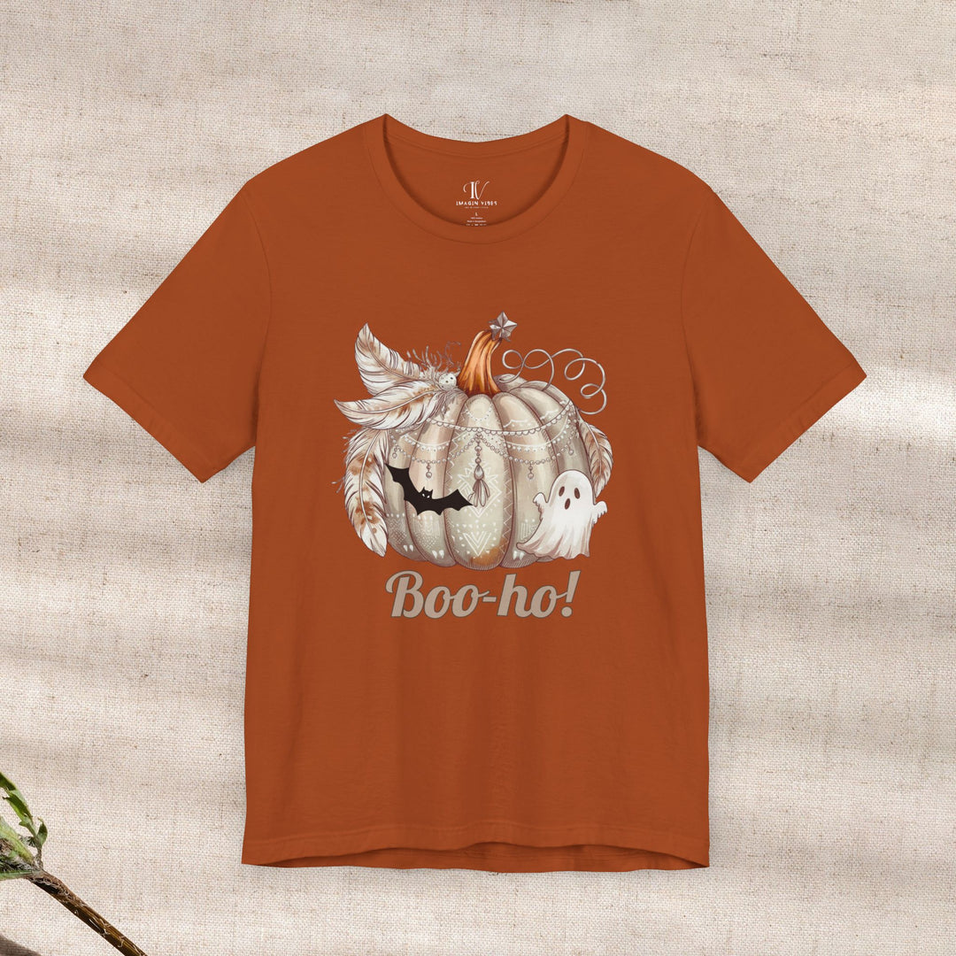 Boo-ho! Pumpkin Ghost Halloween T-Shirt