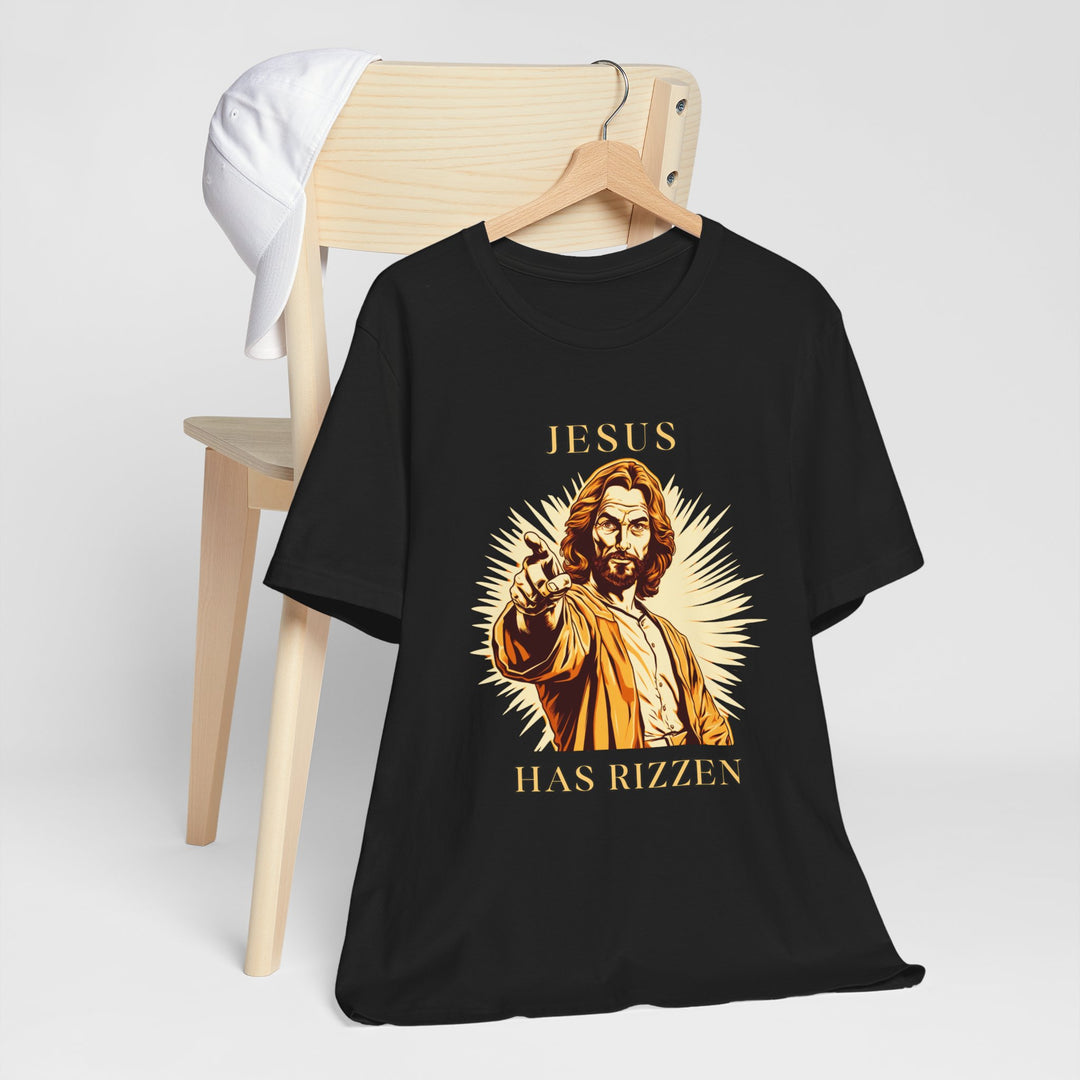 Spreading the Joy: Jesus Has Risen T-Shirt (ImaginVibes) T-Shirt Black XS 