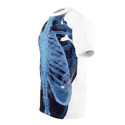 Wear Art with Our Torsion Human Body X-Ray All Over Print T-Shirt - Unique and Strikingly Detailed Design for Medical and Art Enthusiasts! All Over Prints   