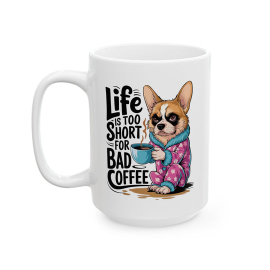 Cartoon Dog Ceramic Mug Mug Printify 15oz