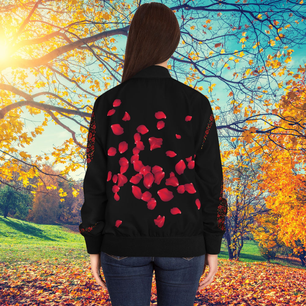 Romantic Rose Bomber Jacket All Over Prints Printify