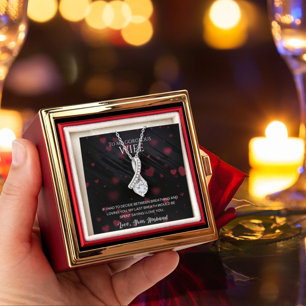 To My Gorgeous Wife - Beautiful Gift Set - Rotating Rose Gift Box -SSW276