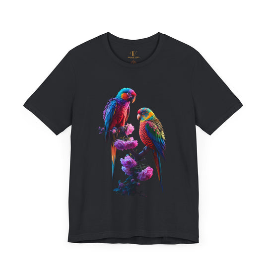 Tropical Parrot Unisex Tee - Vibrant and Modern T-shirt T-Shirt Printify Vintage Black XS