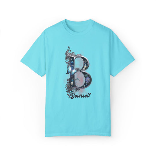 Letter B Elegant and Feminine T-shirt T-Shirt Printify Lagoon Blue S