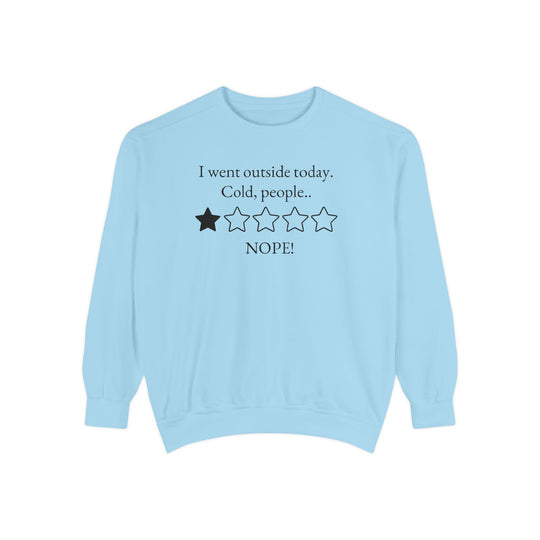 Cold People NOPE Unisex Sweatshirt Sweatshirt Printify Chambray S