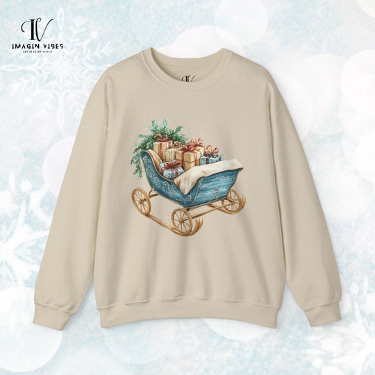 Vintage Christmas Sleigh Crewneck Sweatshirt