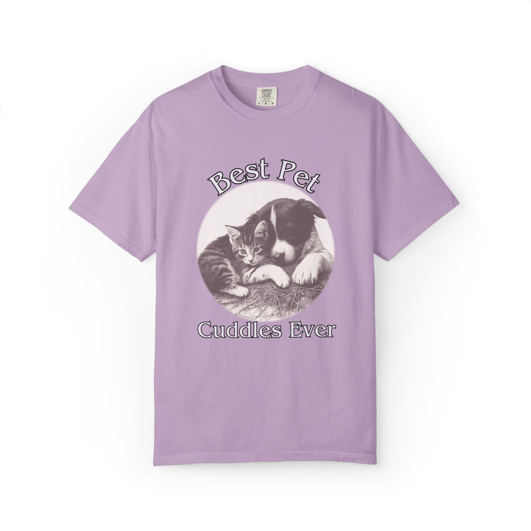 "Best Pet Cuddles Ever" T-Shirt T-Shirt Printify Orchid S