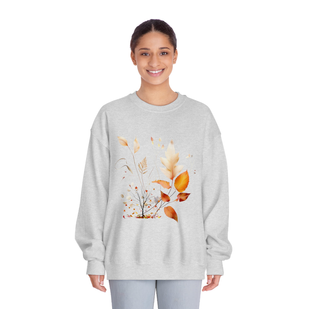 Imagin Vibes Autumn Leaves Sweatshirt: Fall Style & Comfort Sweatshirt Ash S 