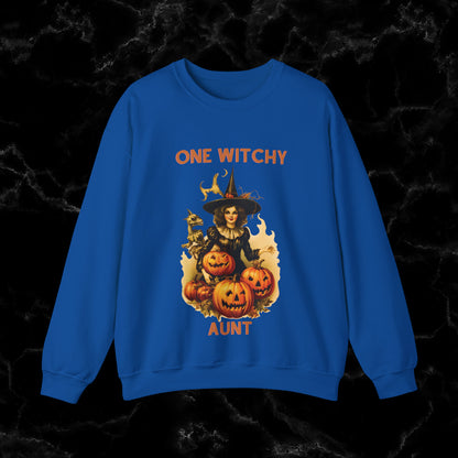 One Witchy Aunt Sweatshirt - Cool Aunt Shirt, Feral Aunt Sweatshirt, Perfect Gifts for Aunts, Auntie Sweatshirt Sweatshirt S Royal 