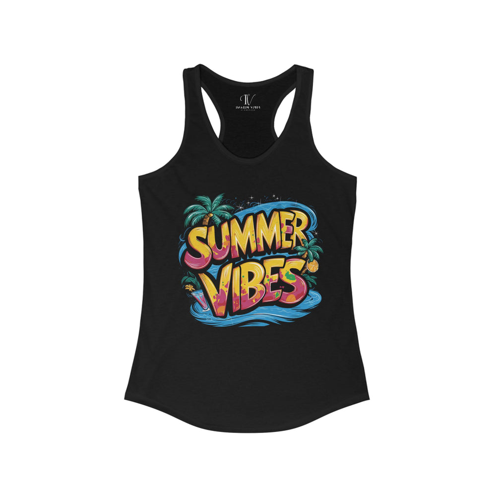 Summer Vibes Racerback Tank Tank Top Printify XS Solid Black