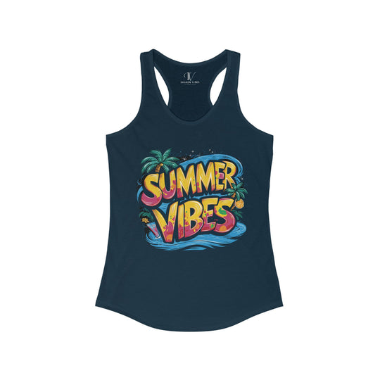 Summer Vibes Racerback Tank Tank Top Printify XS Solid Midnight Navy