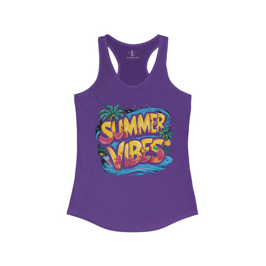 Summer Vibes Racerback Tank Tank Top Printify XS Solid Purple Rush