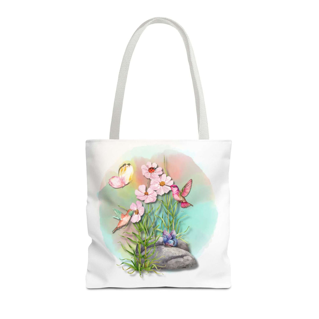 Spring Watercolor Nature-Inspired Tote Bag Bags Printify 16" × 16'' White