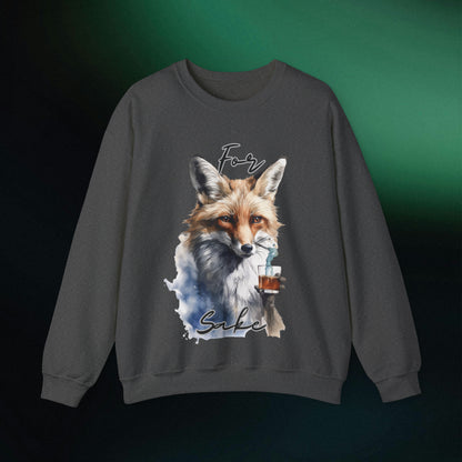 For Fox Sake: Funny Fox Sweatshirt | Gift for Fox Lover | Animal Lover Shirt - Cute Fox Gift for Nature Enthusiasts Sweatshirt S Dark Heather 