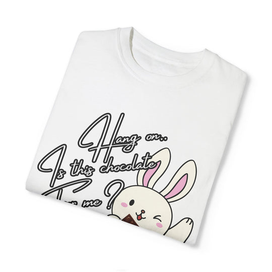 Cartoon Bunny Chocolate Unisex T-shirt T-Shirt Printify