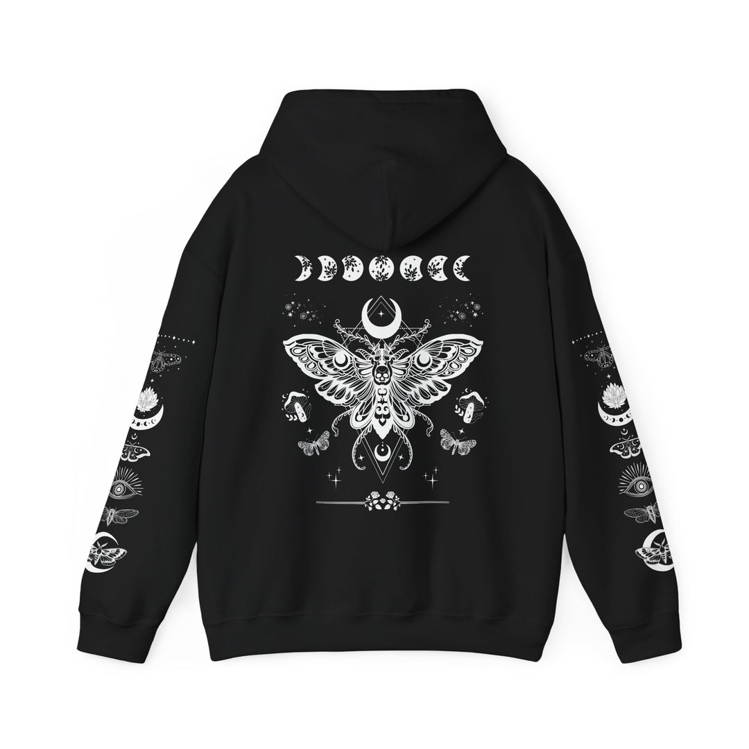 Mystical Moth Hoodie for Bohemian Aesthetic