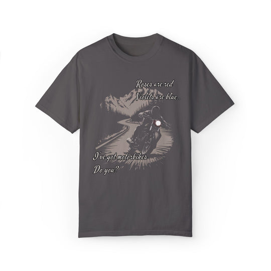 Motorbike Enthusiast T-shirt - Roses are Red T-Shirt Printify Graphite S