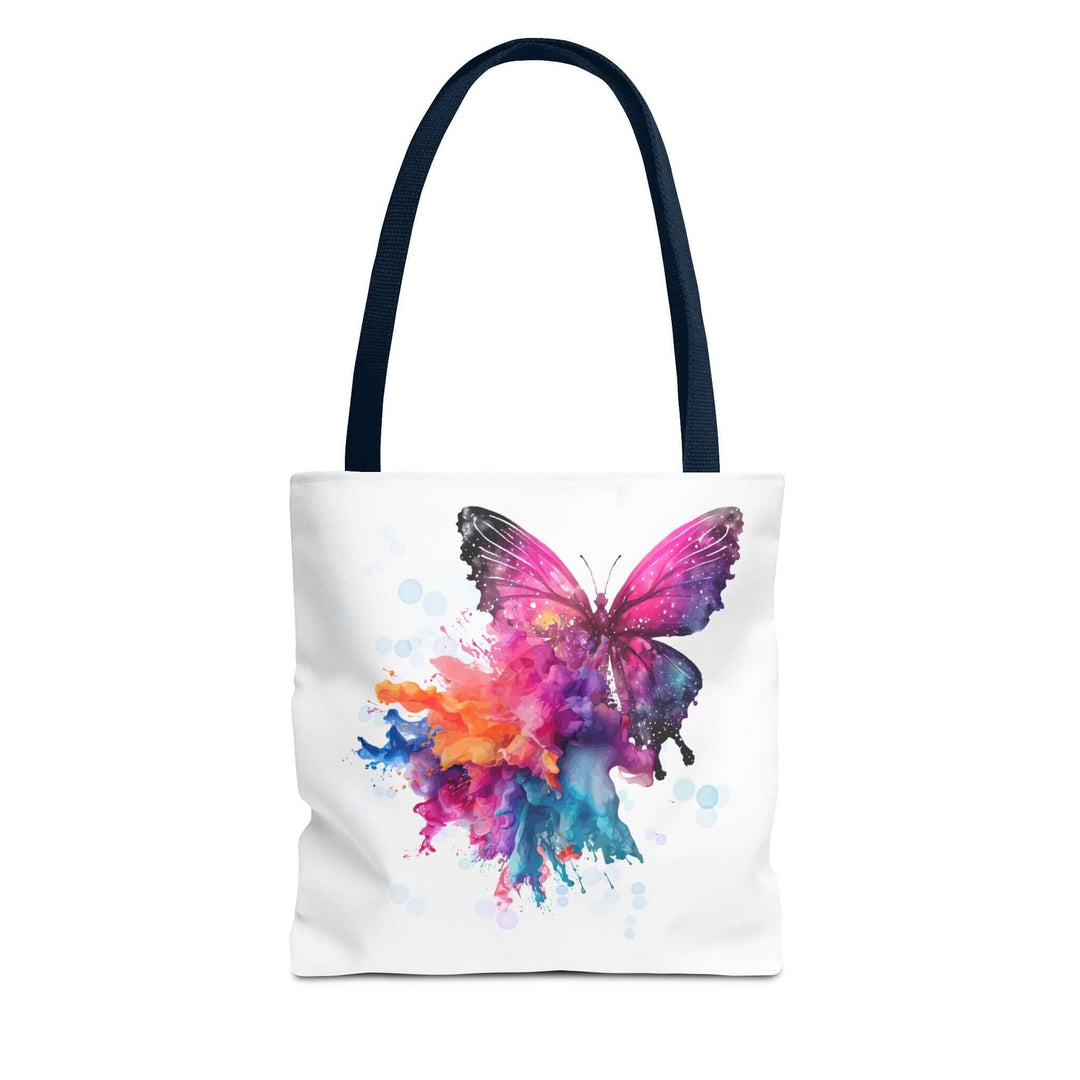 Watercolor Butterfly Tote Bag - Ethereal and Artistic Bags Printify 13" × 13'' Navy