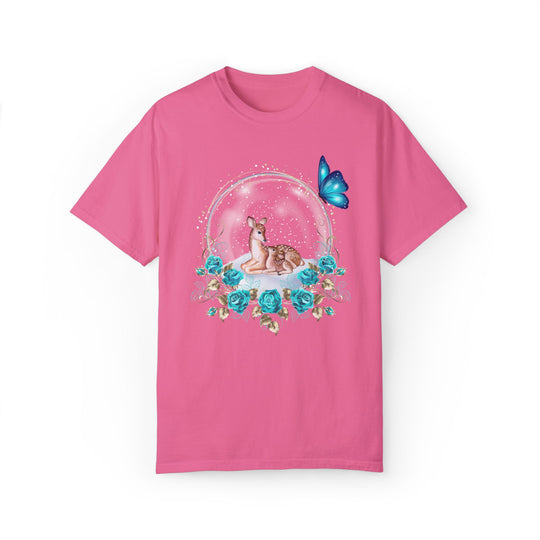 Cute Deer Snow Globe Winter T-shirt T-Shirt Printify Crunchberry S