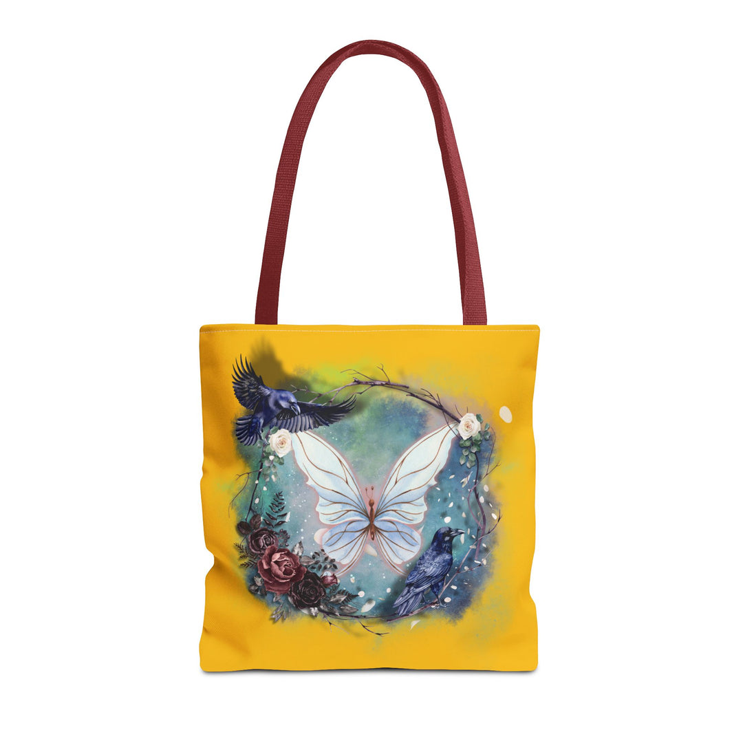 Ethereal Butterfly Tote Bag Bags Printify 16" × 16'' Red