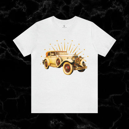 Vintage Car Enthusiast T-Shirt with Classic Wheels and Timeless Appeal T-Shirt Ash S 