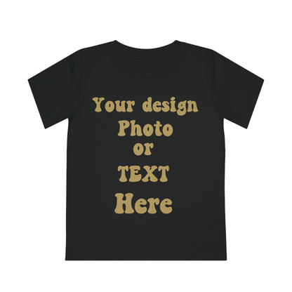 Kids' Personalized T-Shirt - Custom Children's Tee with Your Own Design Kids clothes Black 3/4 Years 
