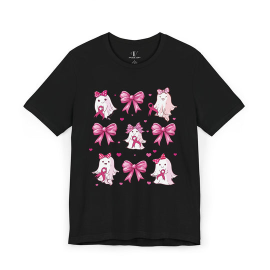 Ghosts and Pink Ribbons Cancer Support T-Shirt