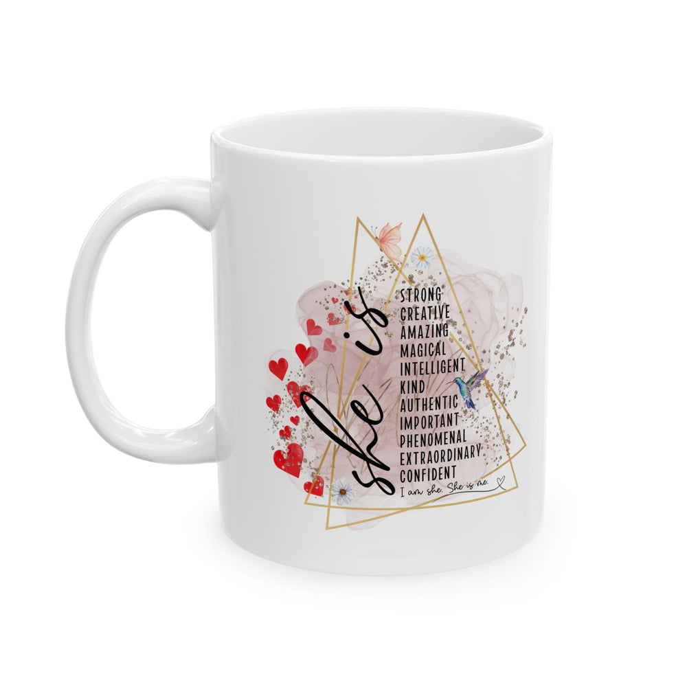 Empowering Watercolor Positive Affirmations Mug, 11oz, 15oz Mug Printify 11oz