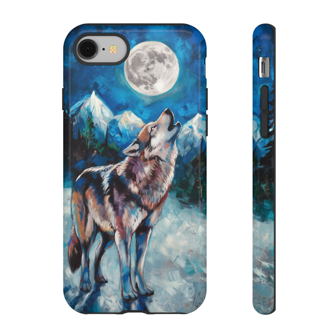 Wolf Howling Tough Case - Impressionist Style Phone Case Printify