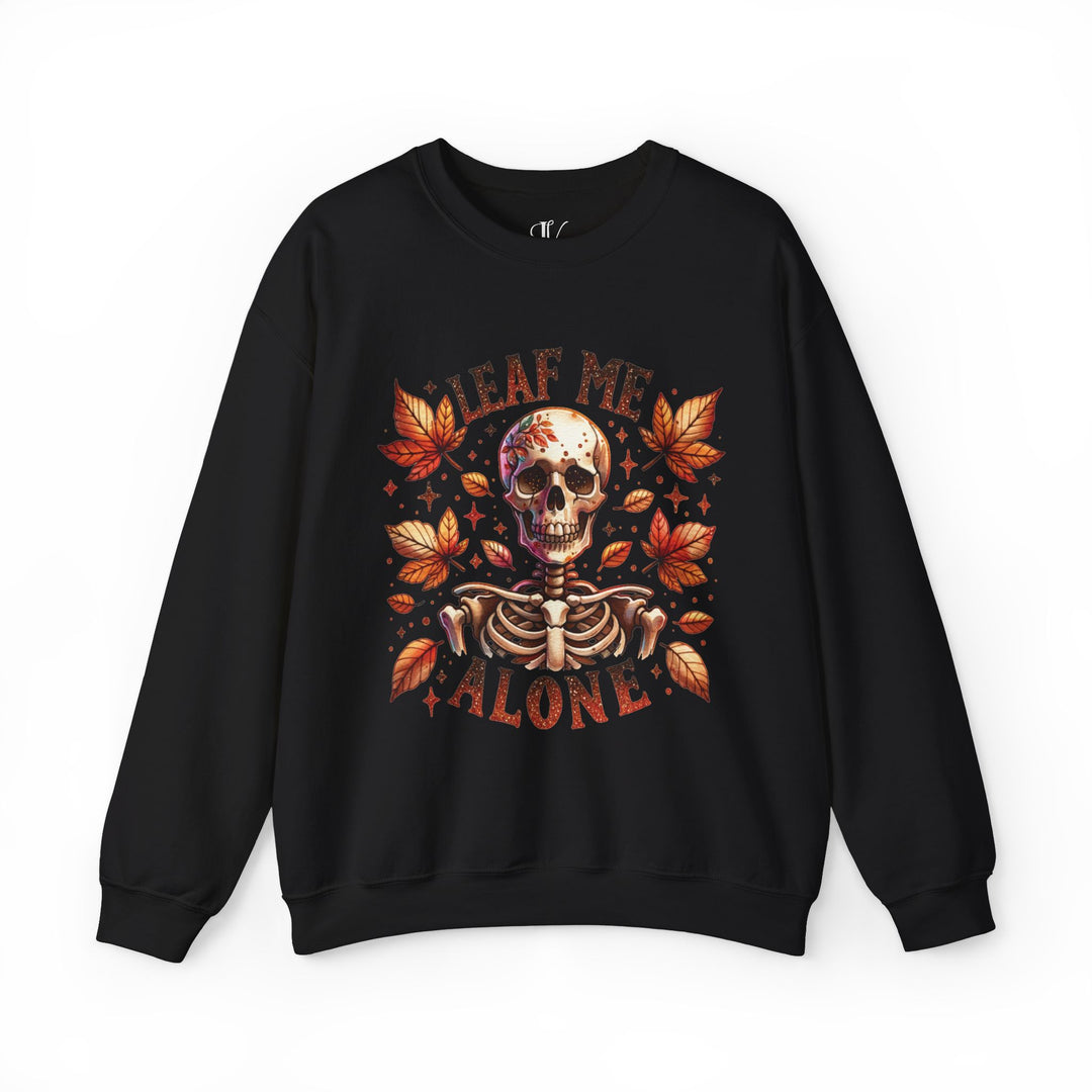 Leaf Me Alone: Skeleton Halloween Sweatshirt