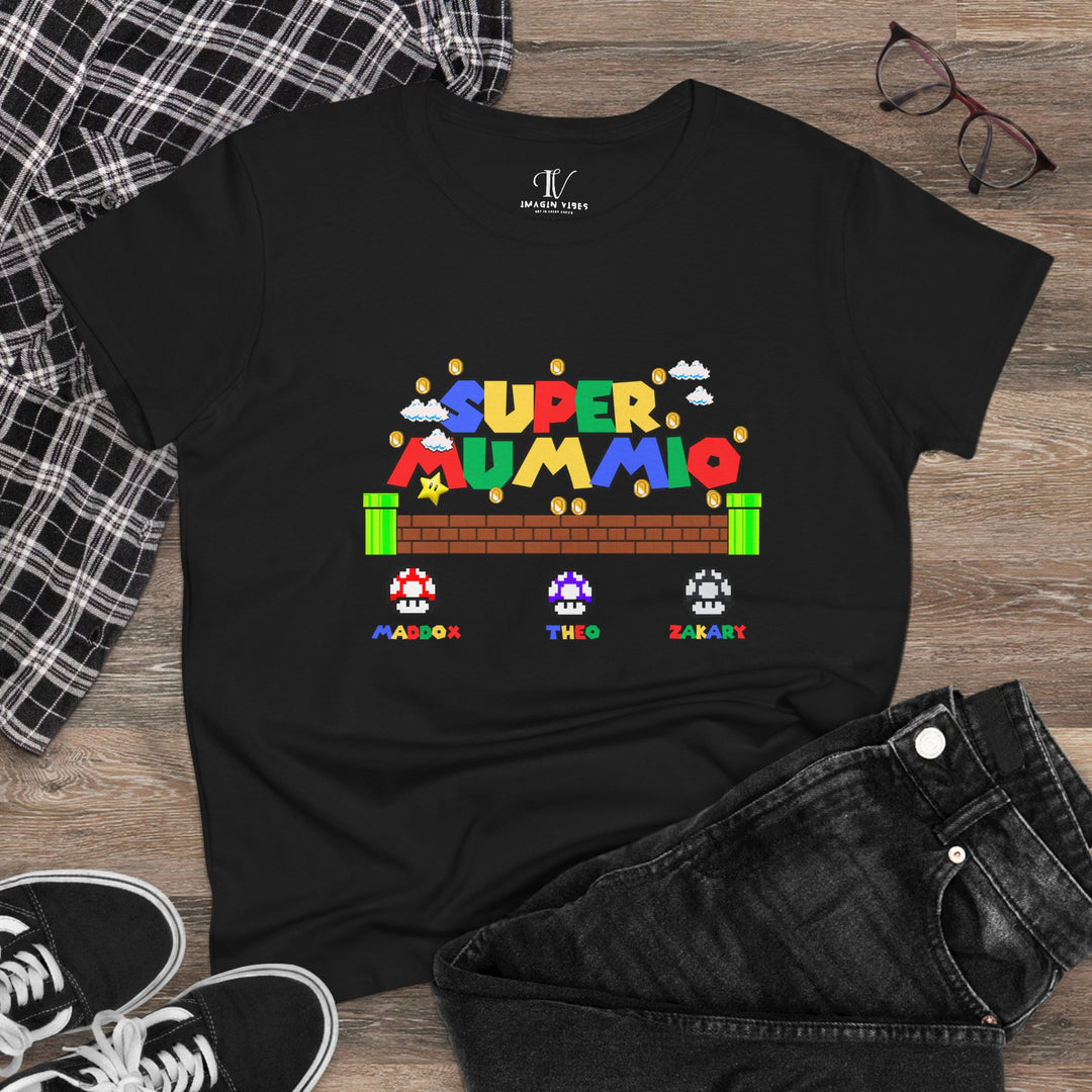 Super Mummio T-Shirt — Personalized Kids' Name Tee for Moms T-Shirt Printify