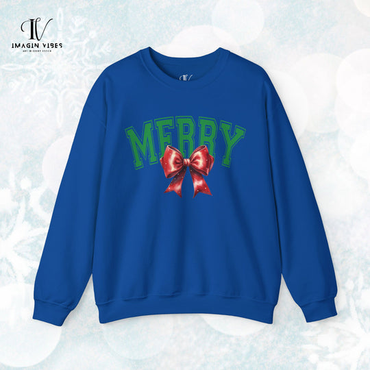 Merry Coquette Bow Christmas Sweatshirt