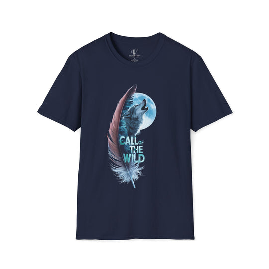 Wolf Moon Softstyle T-Shirt - Nature-Inspired and Mystic T-Shirt Printify Navy XS