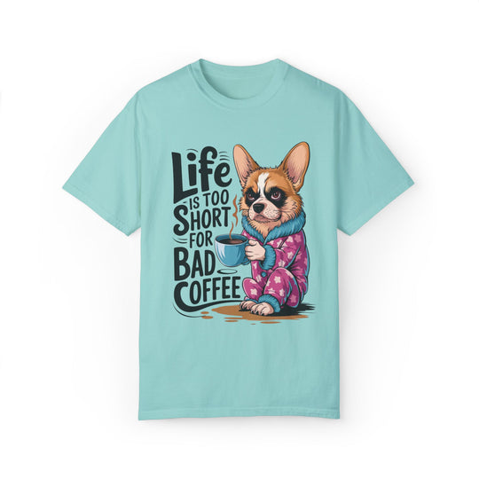 Cartoon Dog Coffee Lover T-shirt T-Shirt Printify Chalky Mint S