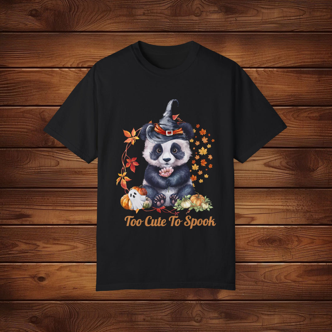 Too Cute to Spook: Panda Halloween T-Shirt