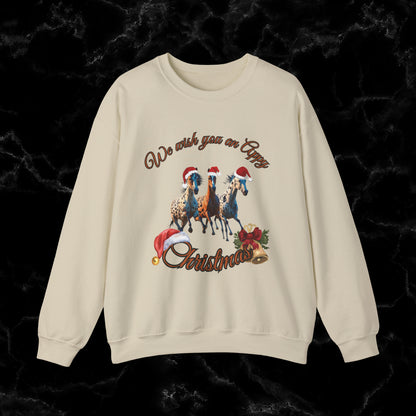 Appaloosa USA Sweatshirt - We Wish You An Appy Christmas - Cozy Equine Holiday Sweater for Horse Lovers!