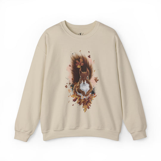 Squirrel and Autumn Leaves Fall Sweatshirt