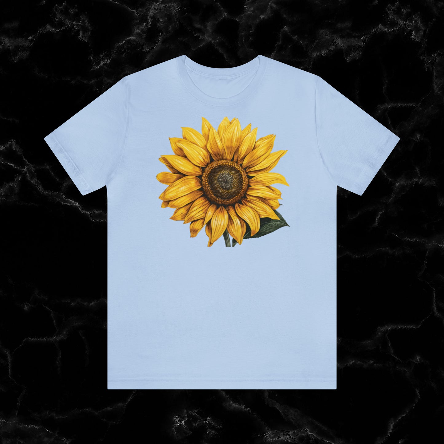 Sunflower Shirt Collection - Floral Tee, Garden Shirt, and Women's Fall Fashion Staples T-Shirt Baby Blue S 