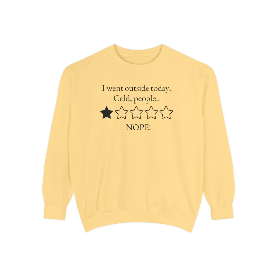 Cold People NOPE Unisex Sweatshirt Sweatshirt Printify Butter S